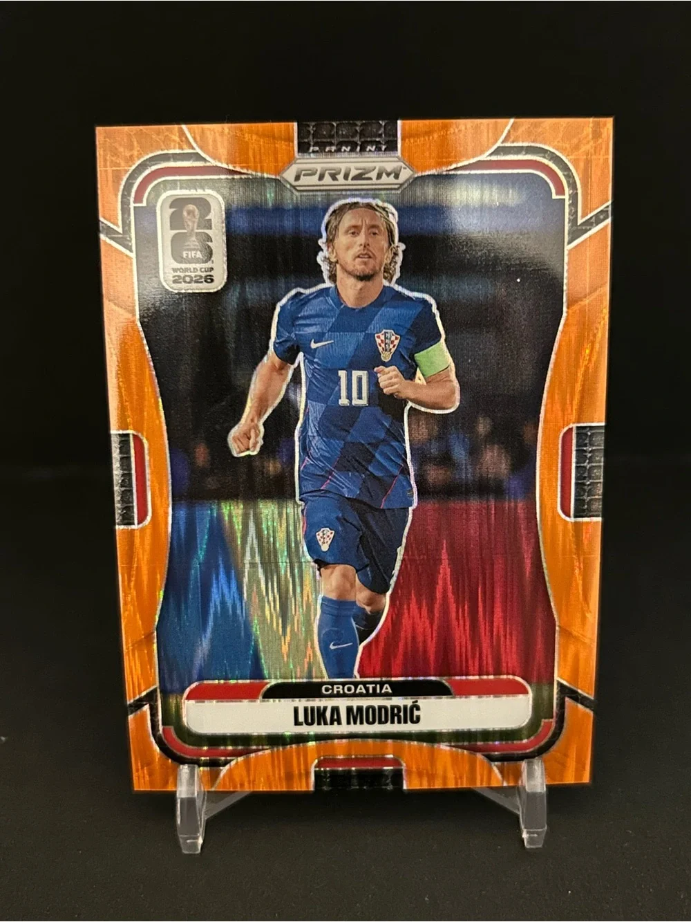 Panini Prizm Trading Card - Orange and Blue